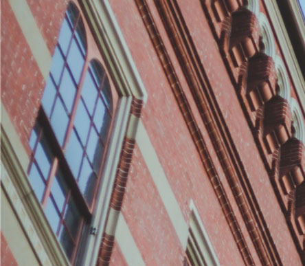 Red Brick building with window sideview